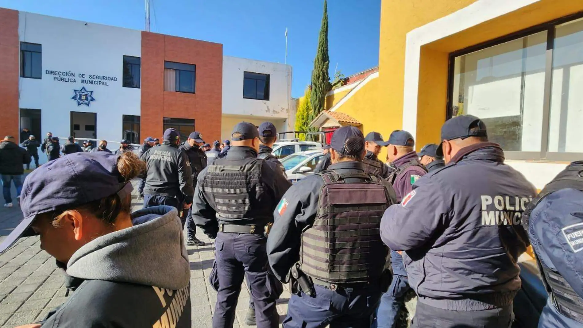 Protesta policías